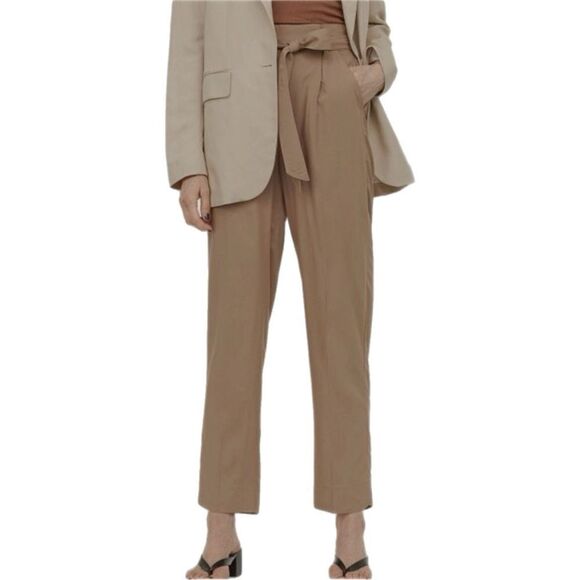 H&M High Waisted Tan Paper-bag Pants - Picture 1 of 5